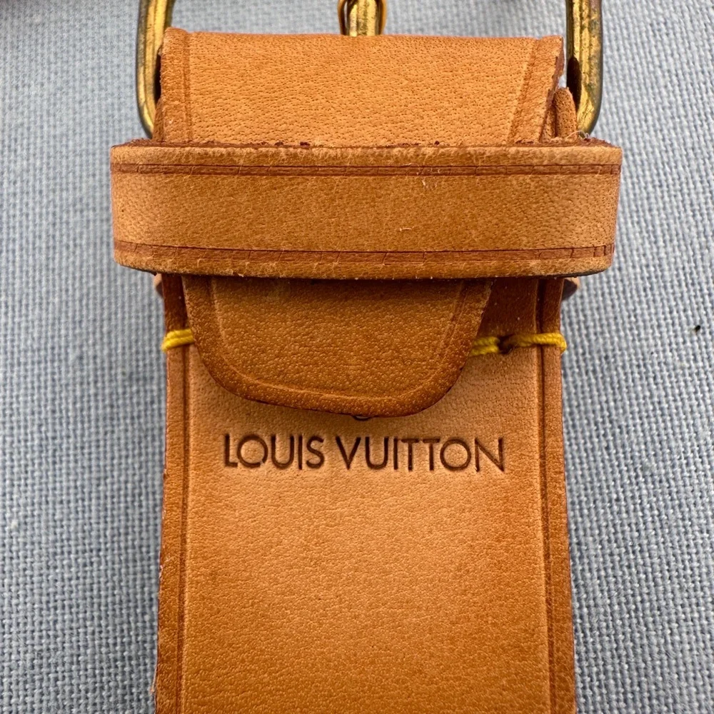 Louis Vuitton Tan Key Holder with Beaded Chain